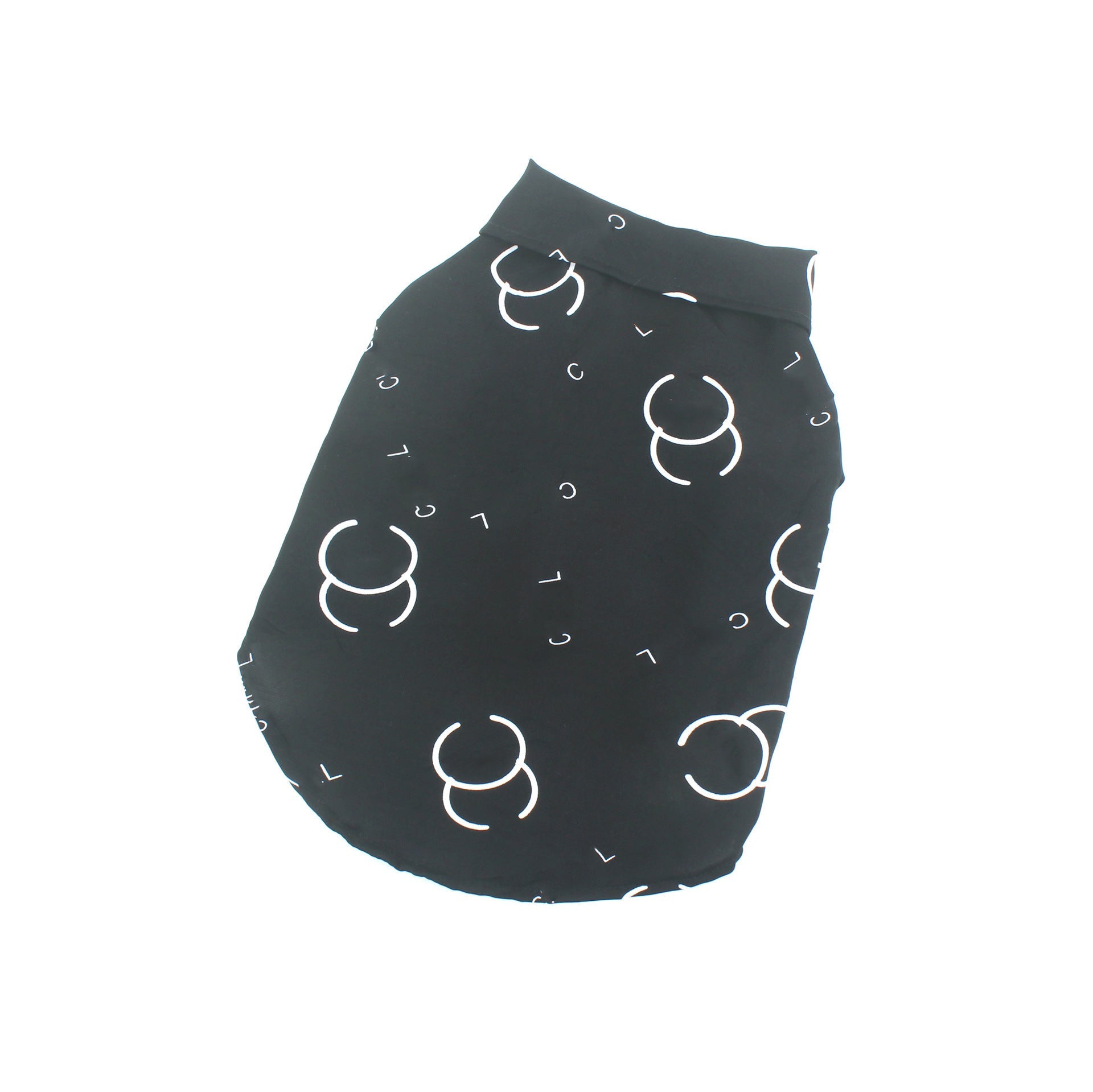 JMT-585098 Casual Cotton Dog Shirt with Black Letter Print for Trendy Pets