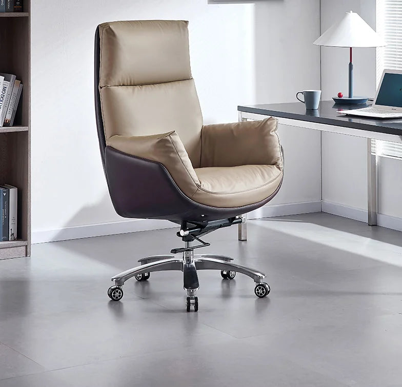 JMT-585226 Luxurious High Back Swivel Leather Office Chair for Home and Professional Use