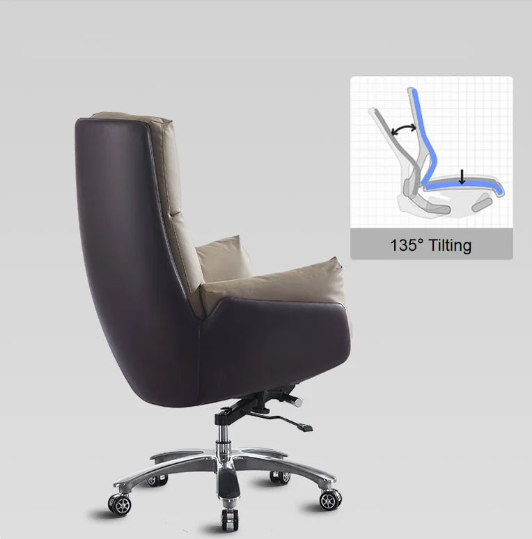 JMT-585226 Luxurious High Back Swivel Leather Office Chair for Home and Professional Use