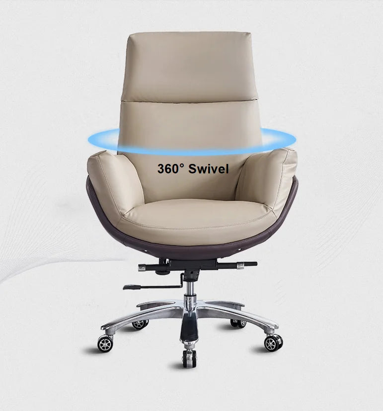 JMT-585226 Luxurious High Back Swivel Leather Office Chair for Home and Professional Use