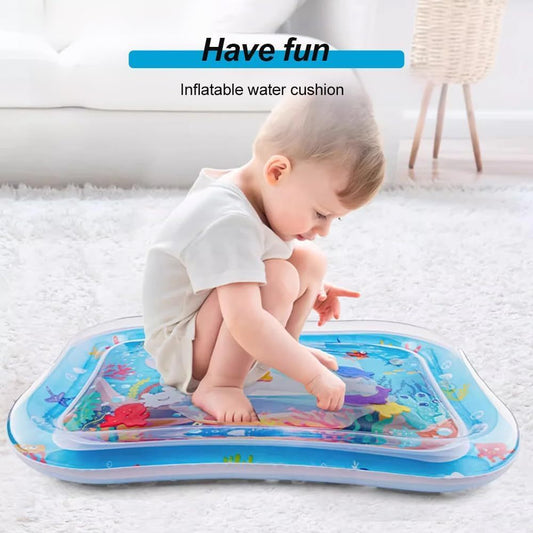 JMT-585290 Inflatable Sensory Water Play Mat for Cats – Thickened Water Sensor Design for Interactive Tummy Time and Play