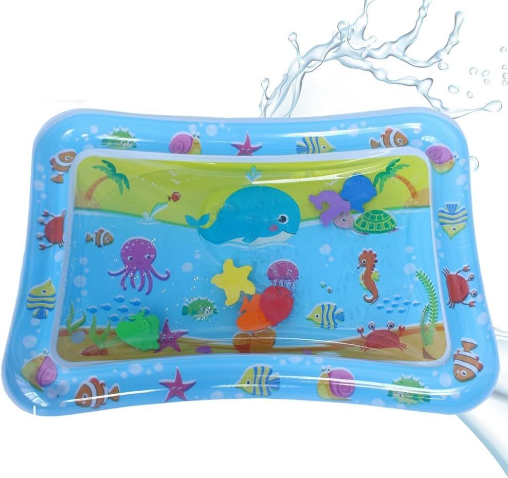 JMT-585290 Inflatable Sensory Water Play Mat for Cats – Thickened Water Sensor Design for Interactive Tummy Time and Play