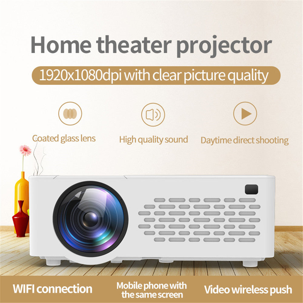 JMT-585482 Mini Portable Smartphone Projector with 1920x1080dpi Picture Quality and WiFi Connectivity