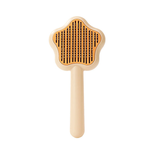 JMT-585546 Self-Cleaning Stainless Steel Needle Pet Comb for Cats - 20x9.5x2.5cm