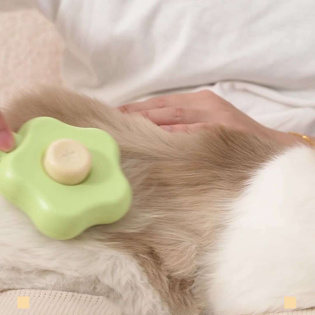 JMT-585546 Self-Cleaning Stainless Steel Needle Pet Comb for Cats - 20x9.5x2.5cm