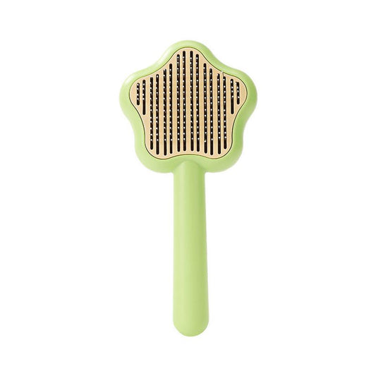 JMT-585546 Self-Cleaning Stainless Steel Needle Pet Comb for Cats - 20x9.5x2.5cm