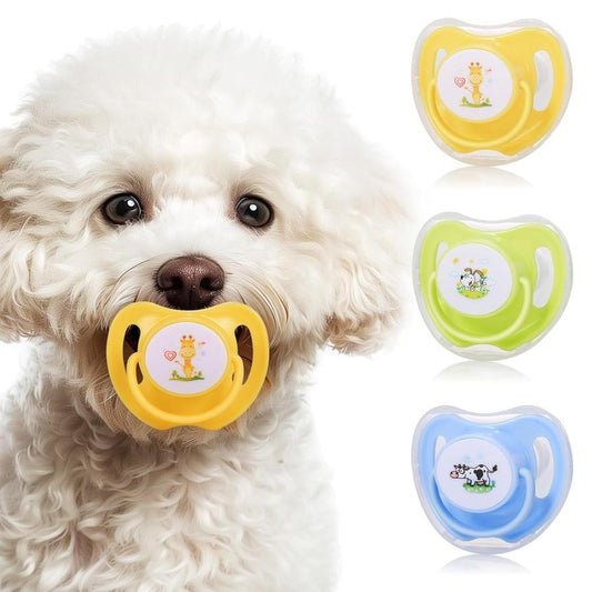 JMT-585610 Small Dog and Kitten Pacifier Chew Toys for Teething Relief and Calmness