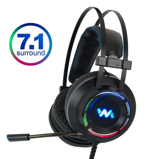 JMT-585802 7.1 Channel Virtual Surround Sound Gaming Headset with Noise Cancelling Microphone and Comfortable Design