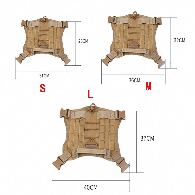 JMT-586378 Tactical Dog Vest with Leash and Rescue Bags - Outdoor Training Accessory Kit