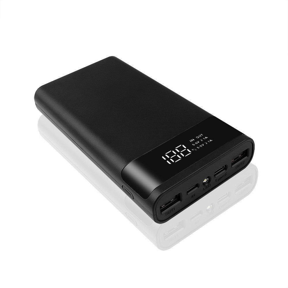 JMT-586634 18650 Lithium Battery Charging Box with LCD Display, 20000mAh Capacity, Multiple USB Ports, Lightweight and Portable for Outdoor Use