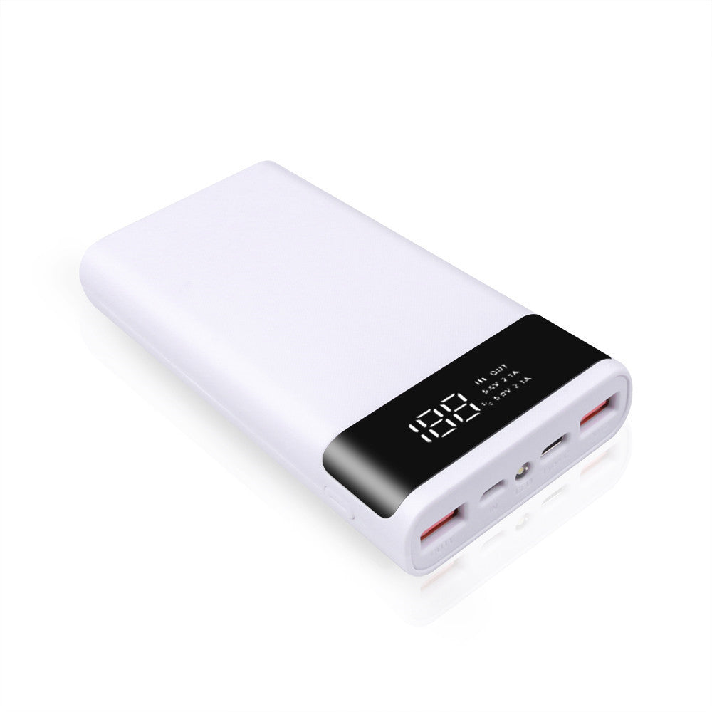 JMT-586634 18650 Lithium Battery Charging Box with LCD Display, 20000mAh Capacity, Multiple USB Ports, Lightweight and Portable for Outdoor Use