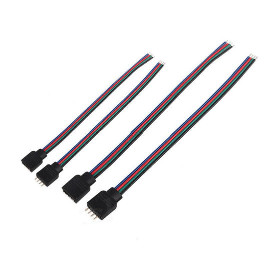 JMT-586634 RGB Light Bar Connector Cable - 15cm 4P Male to Female Power Connection Wire