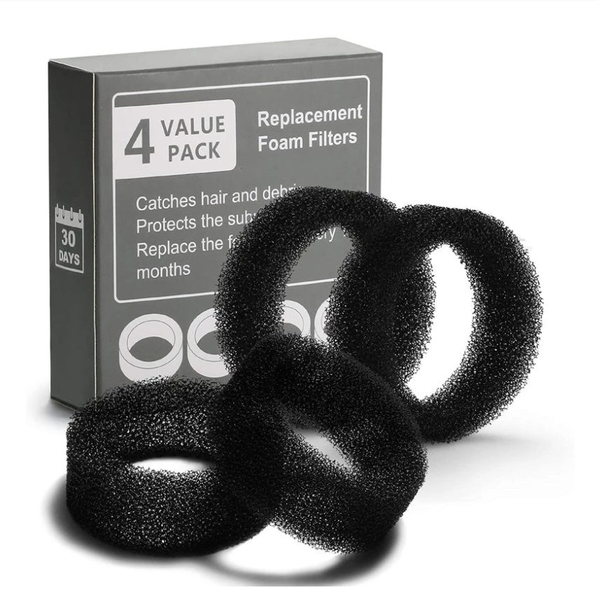 JMT-586634 Stainless Steel Round Pet Water Dispenser with Replaceable Carbon Filter and Foam