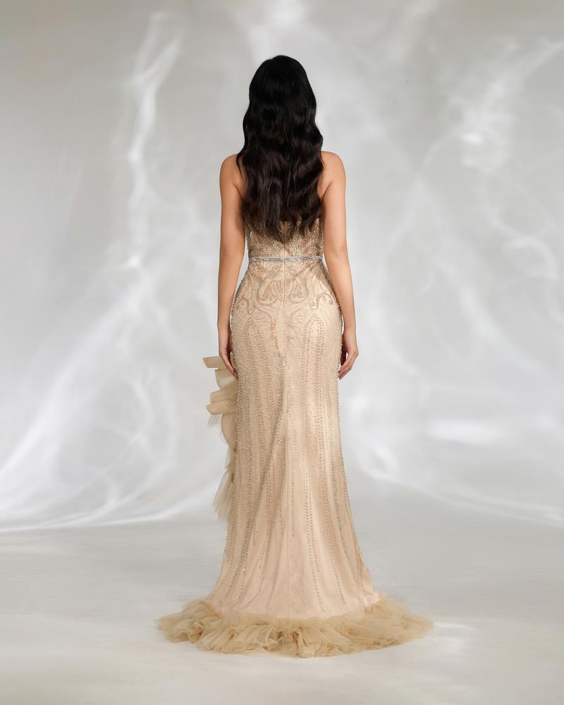 JMT-586698 Elegant Golden Evening Dress for Women - Style SH0144