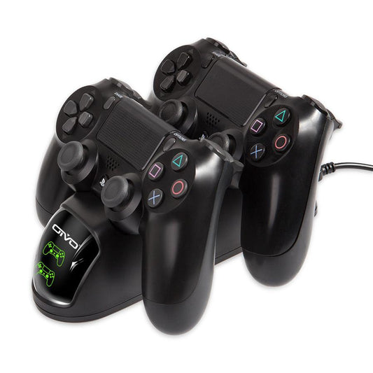 JMT-586954 Dual Charging Dock for PS4 Controllers - Simultaneous Charging with LED Indicator, Compatible with Standard DC5V Power Sources
