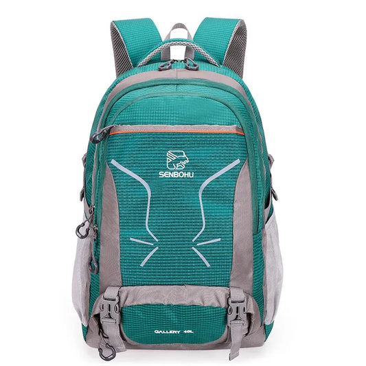 JMT-587018 50L Waterproof Outdoor Backpack with USB Port, Unisex Design, Ergonomic Softback for Hiking and Travel in Orange