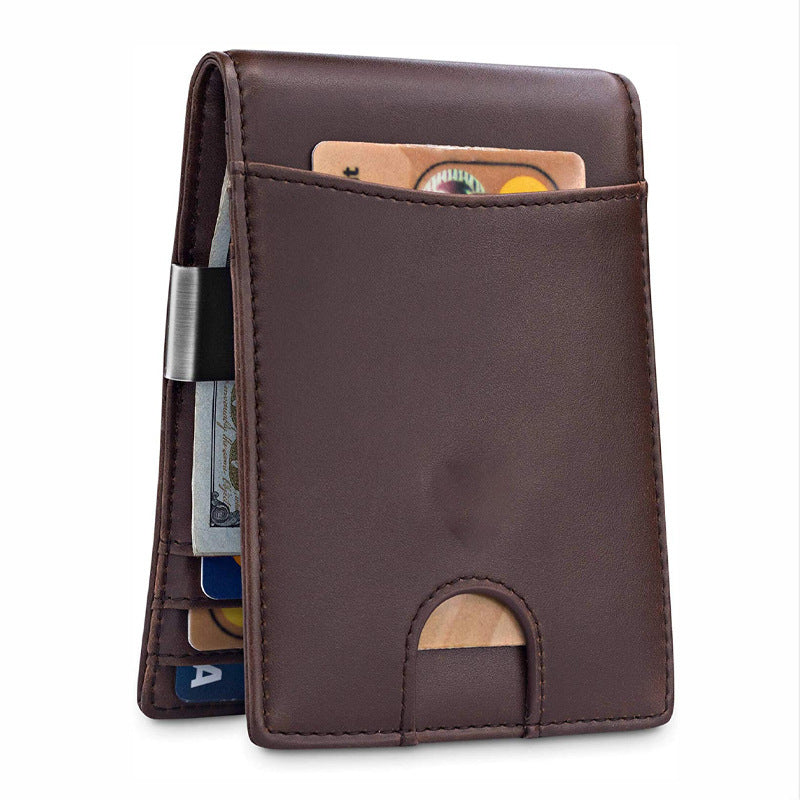JMT-587146 Genuine Leather RFID Anti-Theft Card Holder for Men and Women - Multiple Colors Available