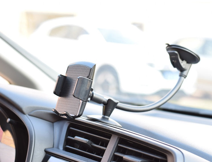 JMT-587466 Universal Suction Cup Phone Holder with Extended Hose and Double Clamp for Vehicles