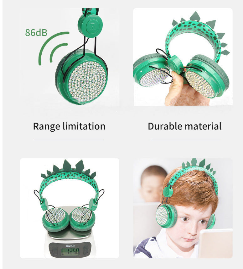 JMT-587594 Children's Wired Headset with Cartoon Design and Integrated Microphone