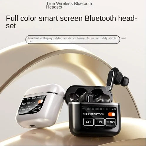 JMT-587786 Wireless Sports Headset with ANC, Long Battery Life, LED Display, Waterproof, Compatible with Android & Apple
