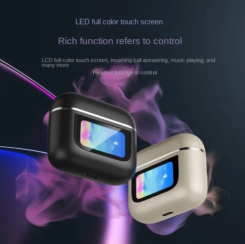 JMT-587786 Wireless Sports Headset with ANC, Long Battery Life, LED Display, Waterproof, Compatible with Android & Apple