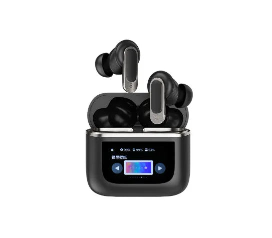 JMT-587786 Wireless Sports Headset with ANC, Long Battery Life, LED Display, Waterproof, Compatible with Android & Apple