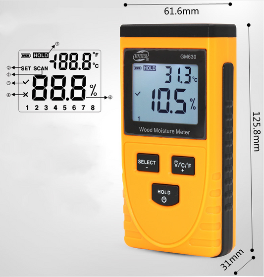 JMT-588426 Wood Moisture Meter for Accurate Moisture Measurement in Wood and Other Materials