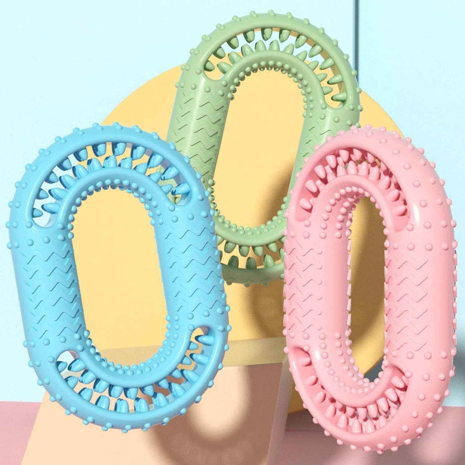 JMT-588746 Durable O-Ring Dog Chewing Toy for Aggressive Chewers – Interactive Dental Molar Toy for All Breeds