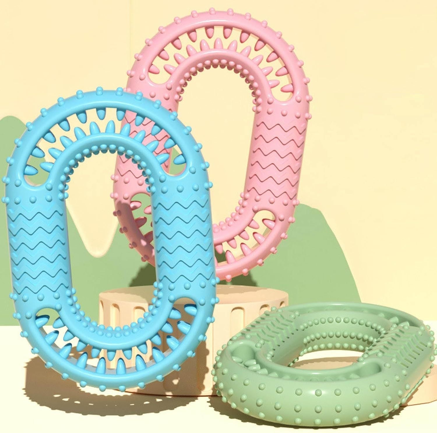 JMT-588746 Durable O-Ring Dog Chewing Toy for Aggressive Chewers – Interactive Dental Molar Toy for All Breeds