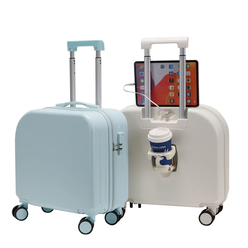 JMT-588810 Custom 18" ABS Trolley Luggage for Kids with Spinner Caster Feature - Ideal for Summer Travel