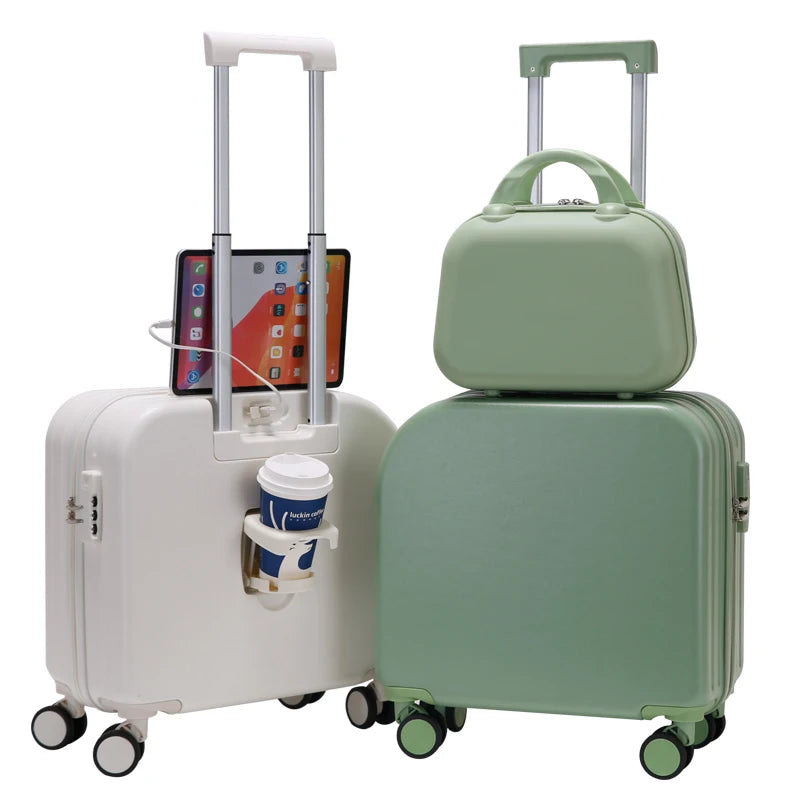 JMT-588810 Custom 18" ABS Trolley Luggage for Kids with Spinner Caster Feature - Ideal for Summer Travel
