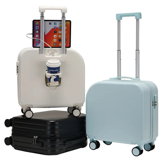 JMT-588810 Custom 18" ABS Trolley Luggage for Kids with Spinner Caster Feature - Ideal for Summer Travel