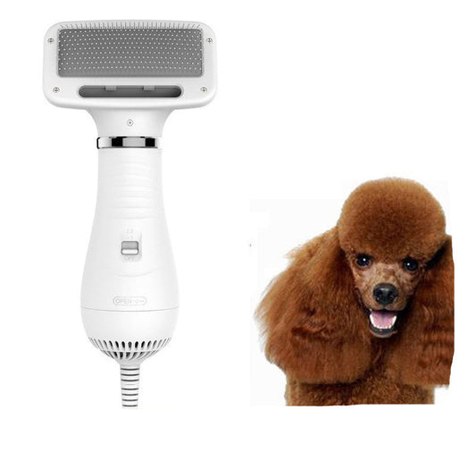 JMT-589002 Pet Hair Dryer and Styling Brush for Dogs and Cats, 2 Air Volume Settings, Gentle Warm and Strong Hot Wind, 2m Power Cord
