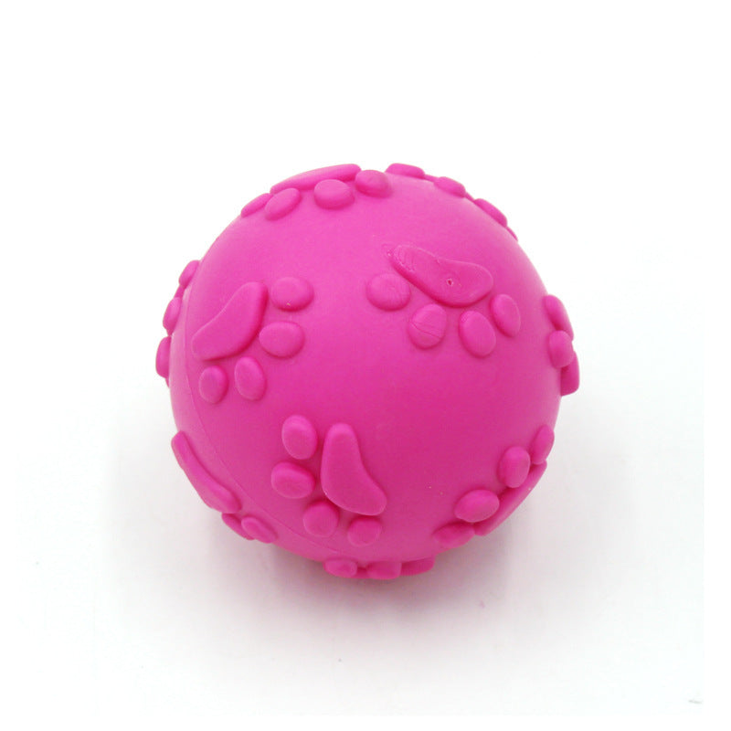 JMT-589066 Durable Soundtrack Ball Pet Toy - Bite-Resistant TPR, 6cm Diameter