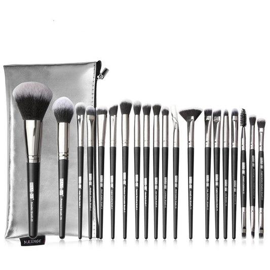 JMT-589194 20-Piece Makeup Brush Set with Brush Bag, Nylon/Plastic/PU, Compact Size 19.5*12.5*2cm