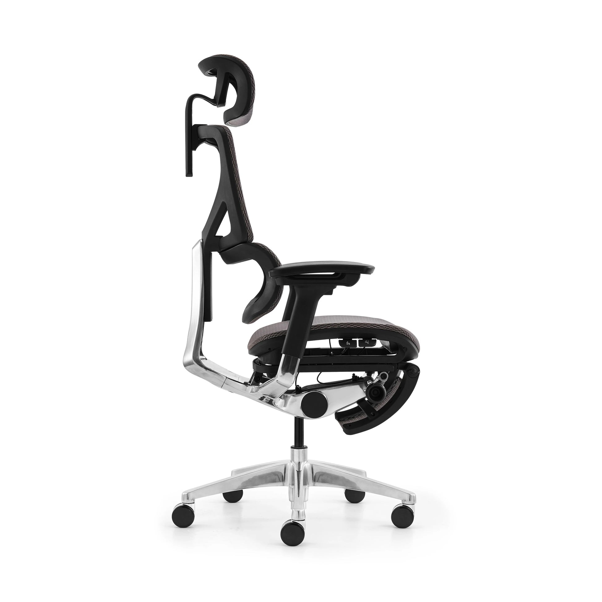 JMT-589514 Ergonomic White Mesh Office and Gaming Chair with Footrest for Enhanced Comfort