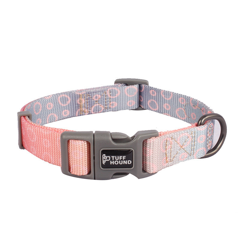 JMT-589578 Nylon Dog Traction Collar with Letter Pattern, Casual Style, Suitable for All Seasons