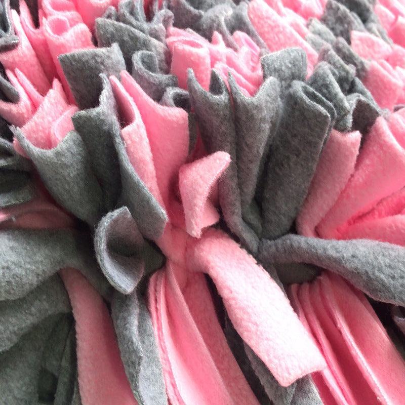 JMT-589898 Colorful Pet Sniffing Pad for Training and Exercise, Eco-Friendly Plush, Slow Feeding and Stress Relief Mat, Available in Blue and Pink