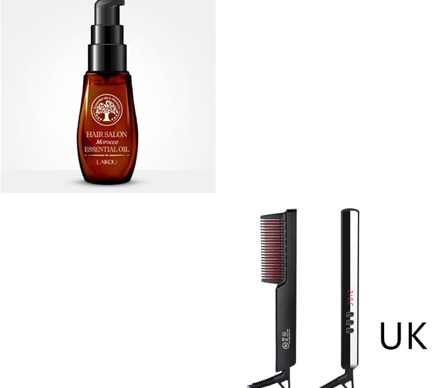 JMT-589898 Multifunctional Hair Straightening Comb with Hair Care Essential Oil 40ml, Adjustable Temperature 160-210°C