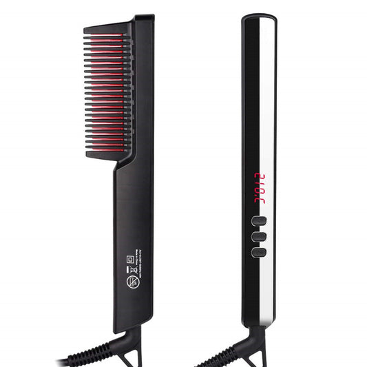 JMT-589898 Multifunctional Hair Straightening Comb with Hair Care Essential Oil 40ml, Adjustable Temperature 160-210°C