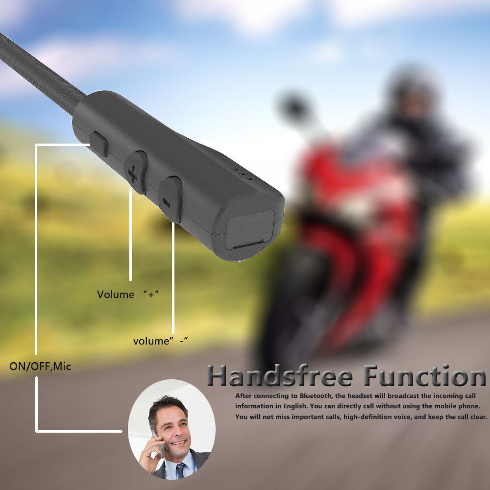 JMT-589898 Wireless Bluetooth Motorcycle Helmet Headset with 5.0 Technology - Lightweight and Durable Design