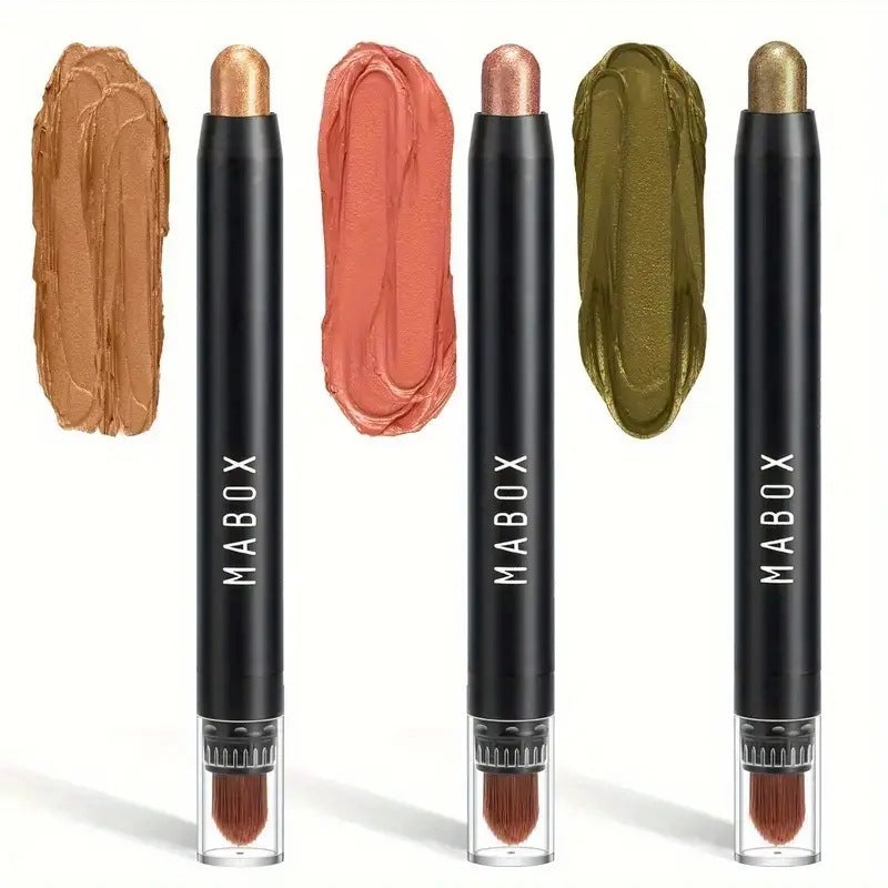 JMT-590346 Waterproof Eye Shadow Stick - Pearlescent and Earth Tone Color Options