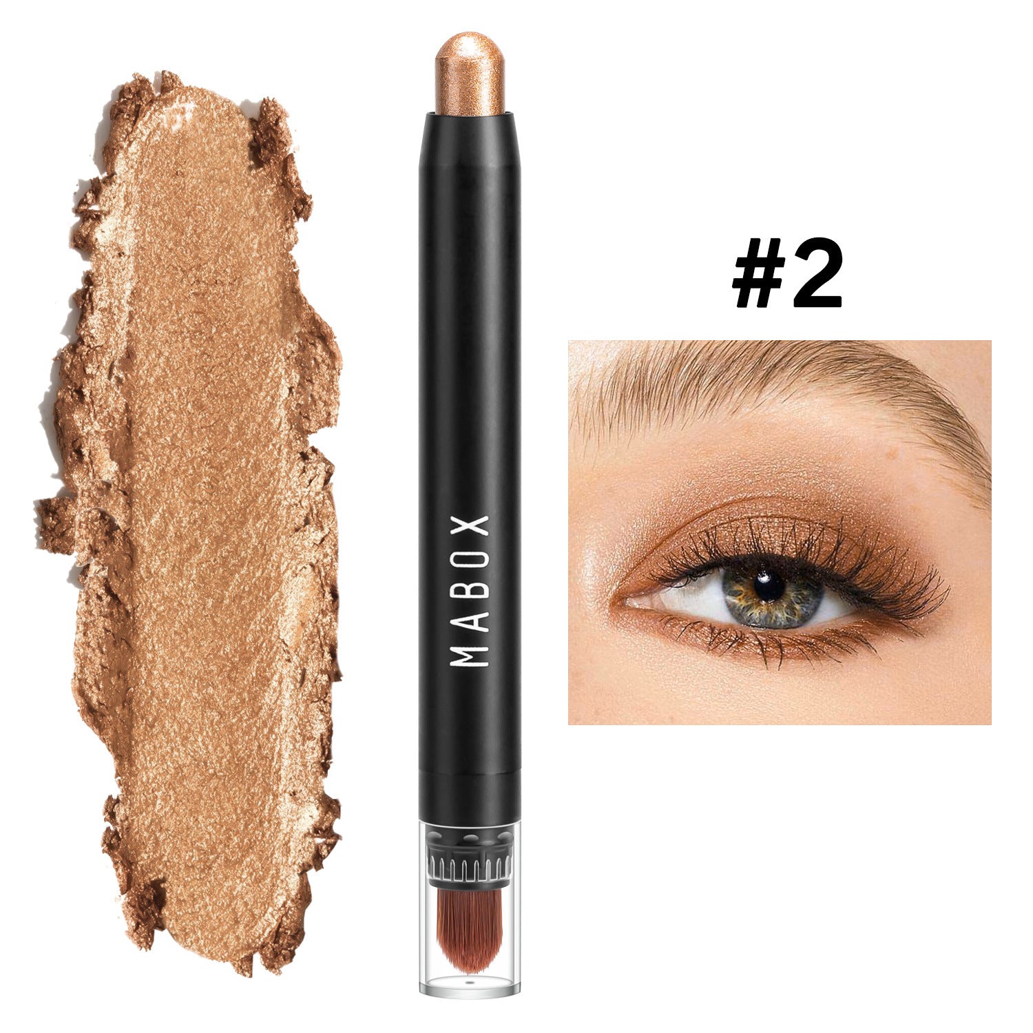 JMT-590346 Waterproof Eye Shadow Stick - Pearlescent and Earth Tone Color Options