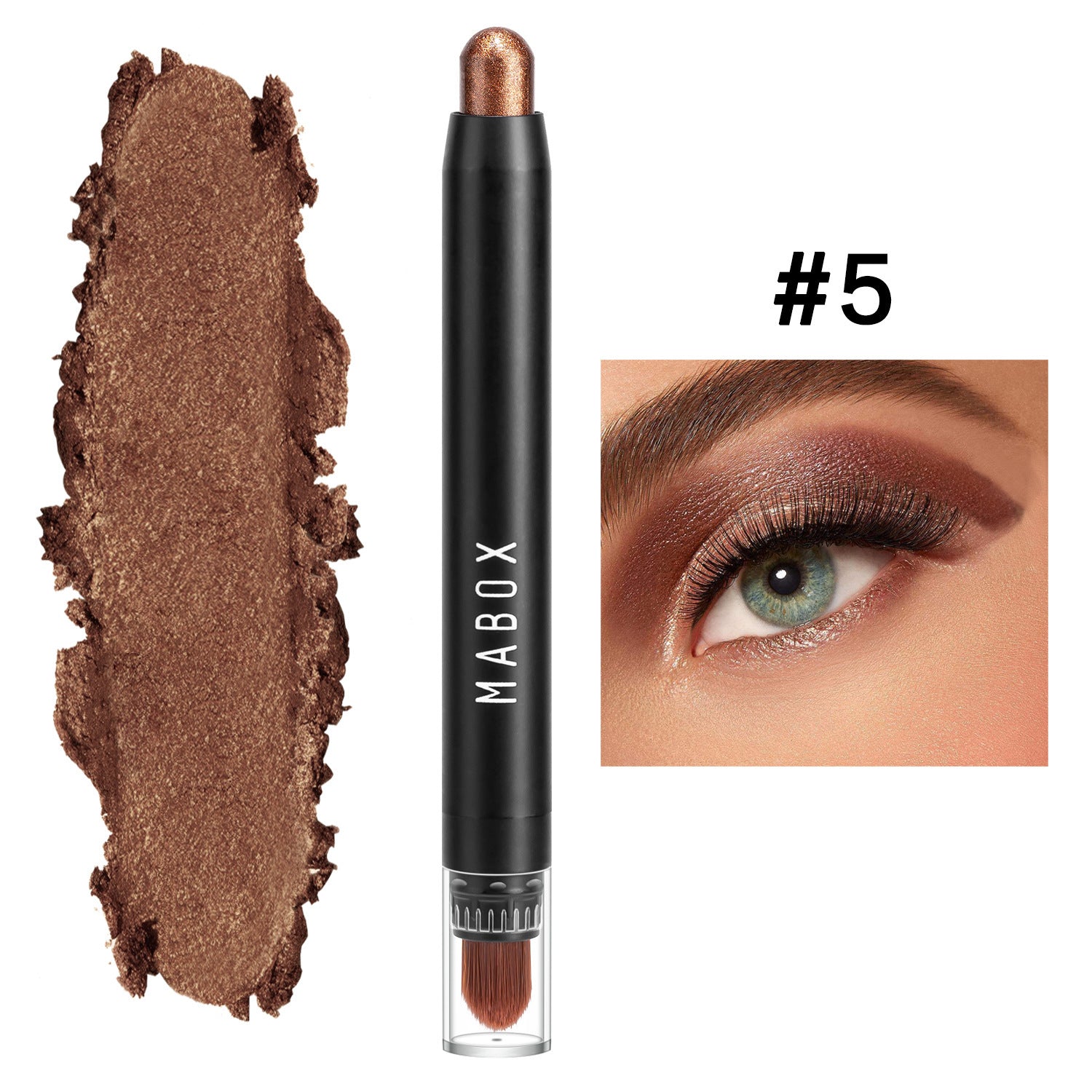 JMT-590346 Waterproof Eye Shadow Stick - Pearlescent and Earth Tone Color Options