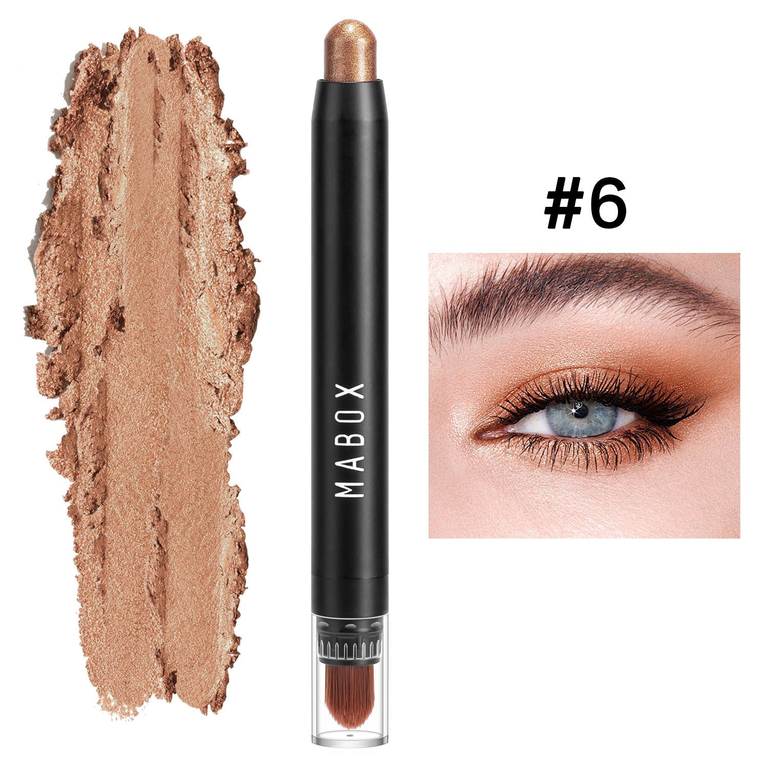 JMT-590346 Waterproof Eye Shadow Stick - Pearlescent and Earth Tone Color Options