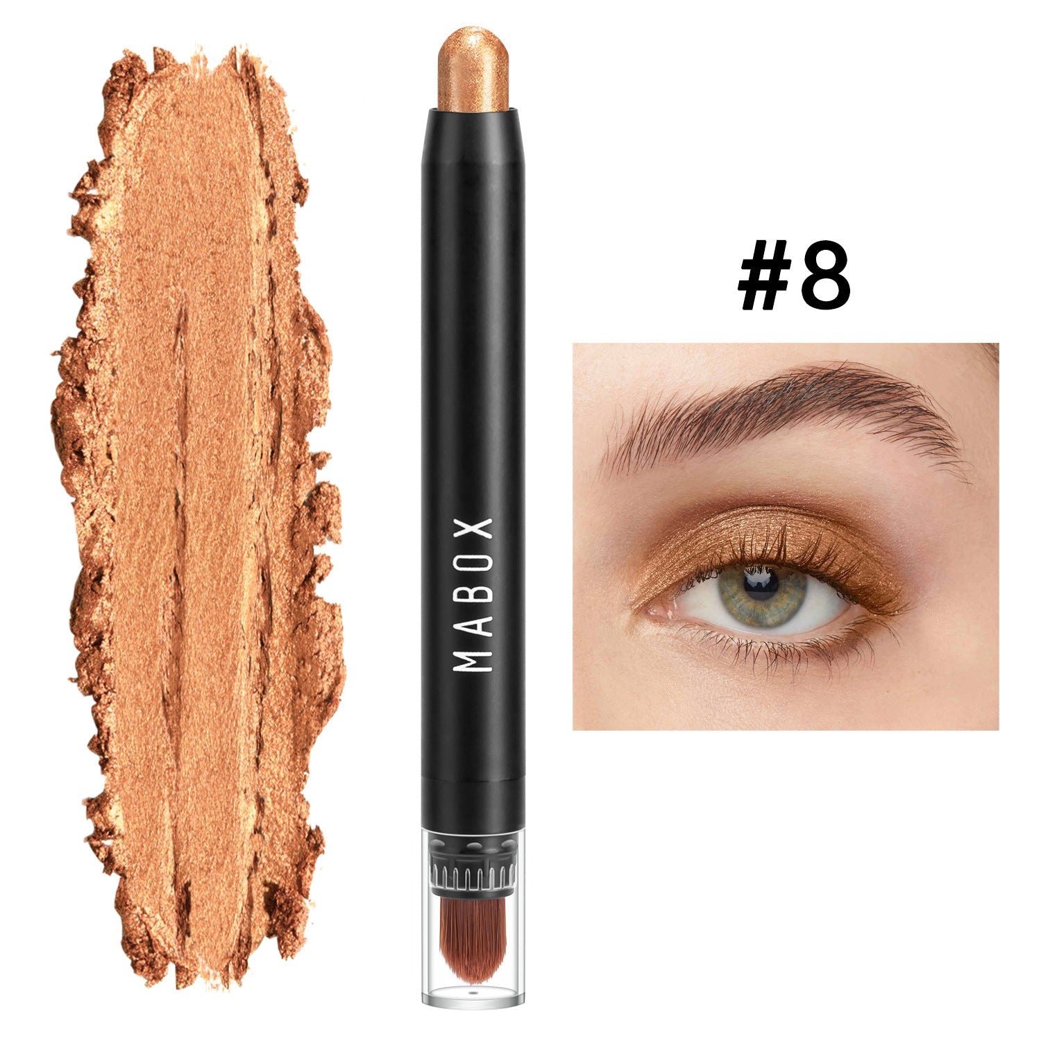 JMT-590346 Waterproof Eye Shadow Stick - Pearlescent and Earth Tone Color Options