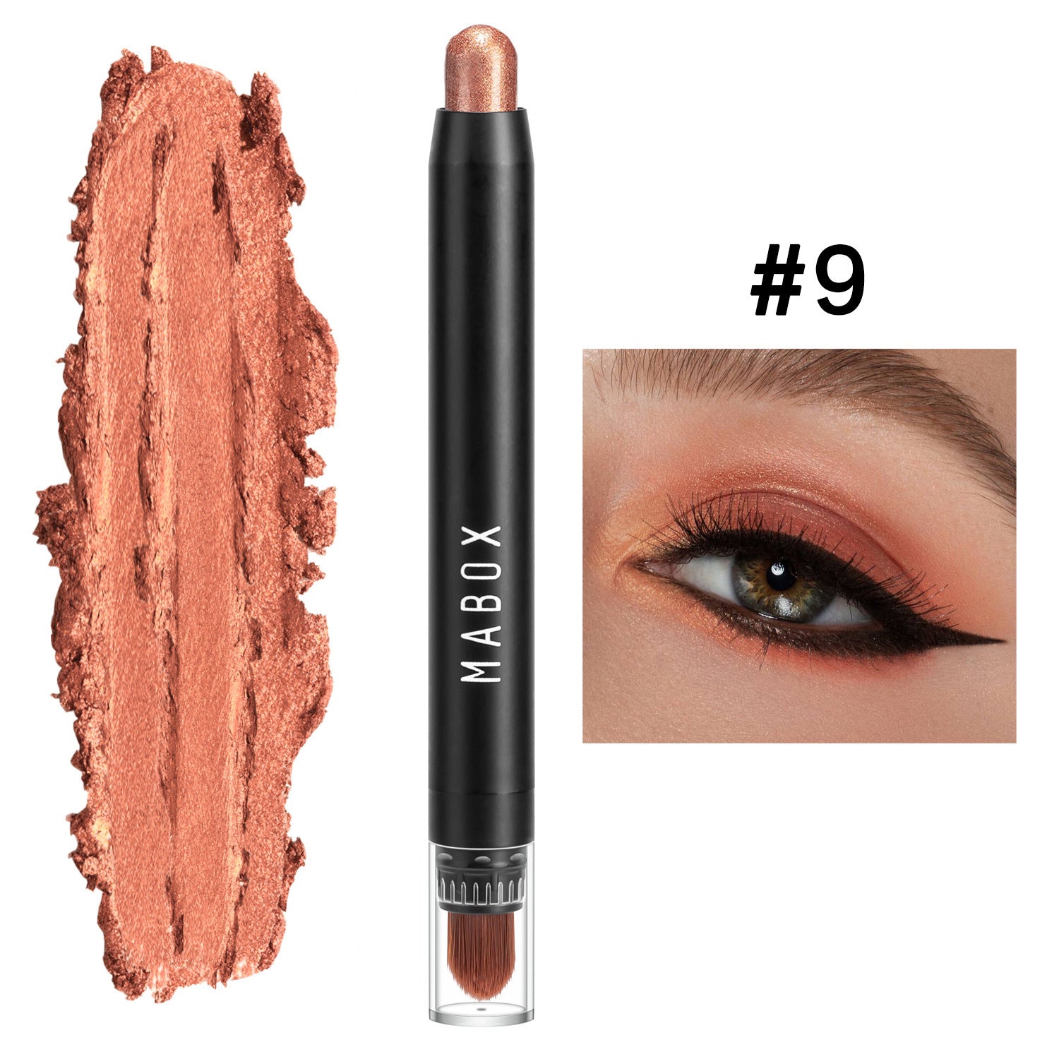 JMT-590346 Waterproof Eye Shadow Stick - Pearlescent and Earth Tone Color Options