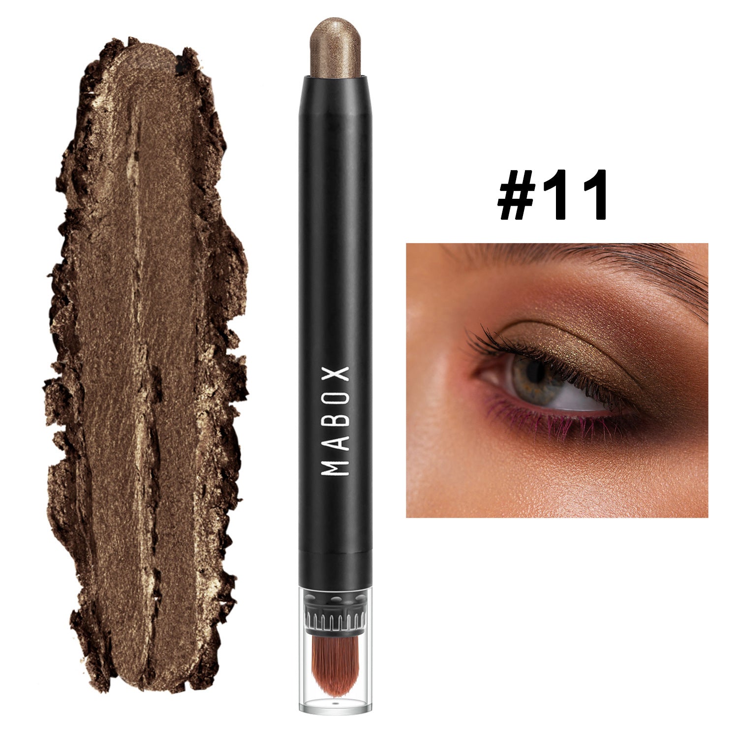 JMT-590346 Waterproof Eye Shadow Stick - Pearlescent and Earth Tone Color Options