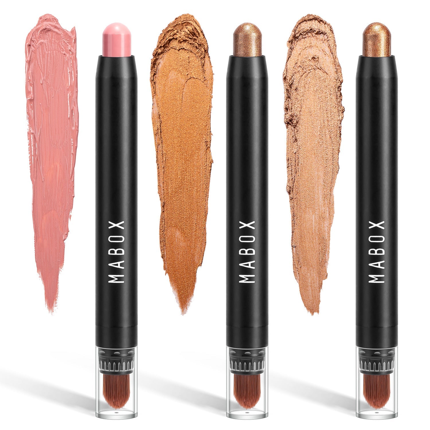 JMT-590346 Waterproof Eye Shadow Stick - Pearlescent and Earth Tone Color Options