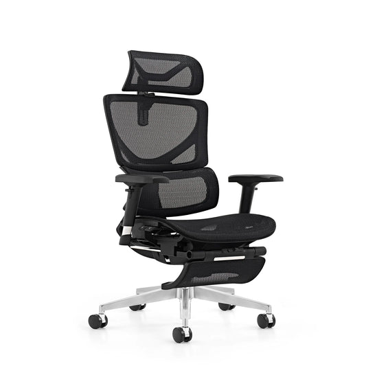 JMT-590666 Ergonomic Adjustable Mesh Executive Office Chair with Footrest and 3D Armrests